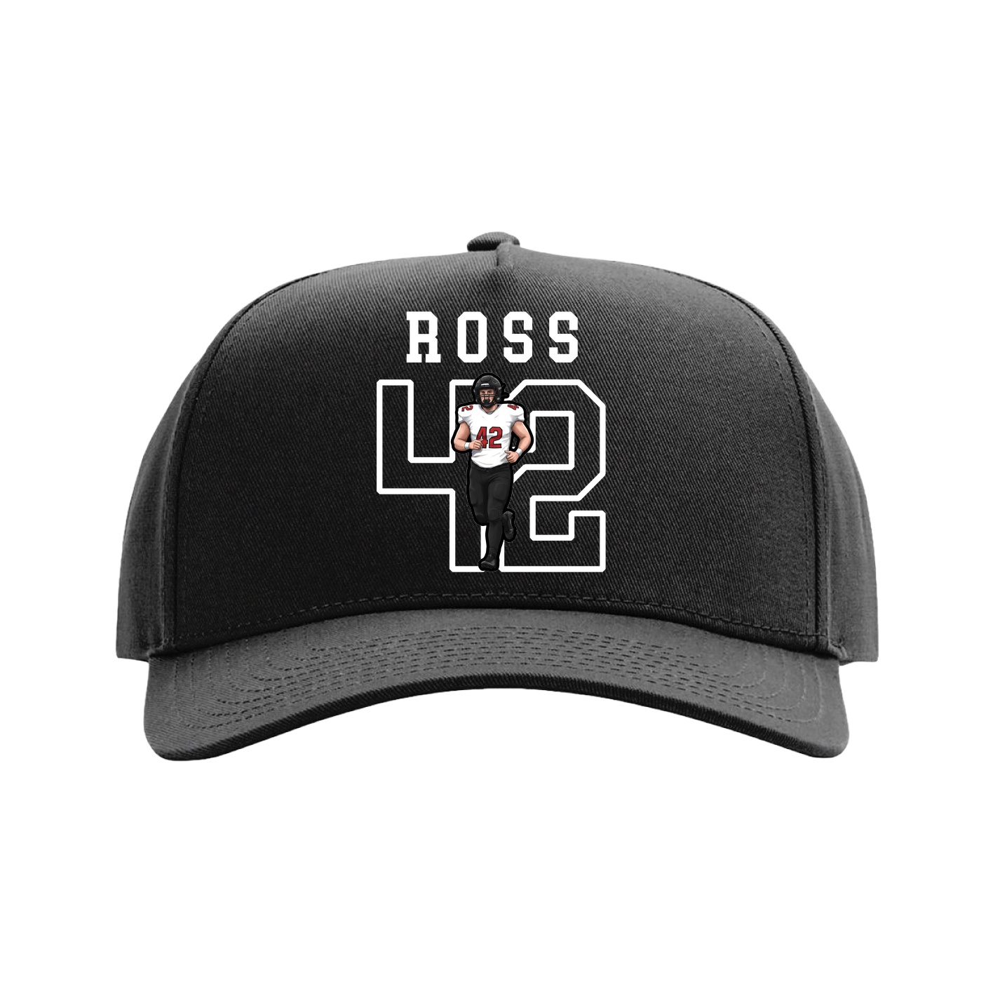 Full Fabric Five-Panel Champ Cap — Shirsey in Black