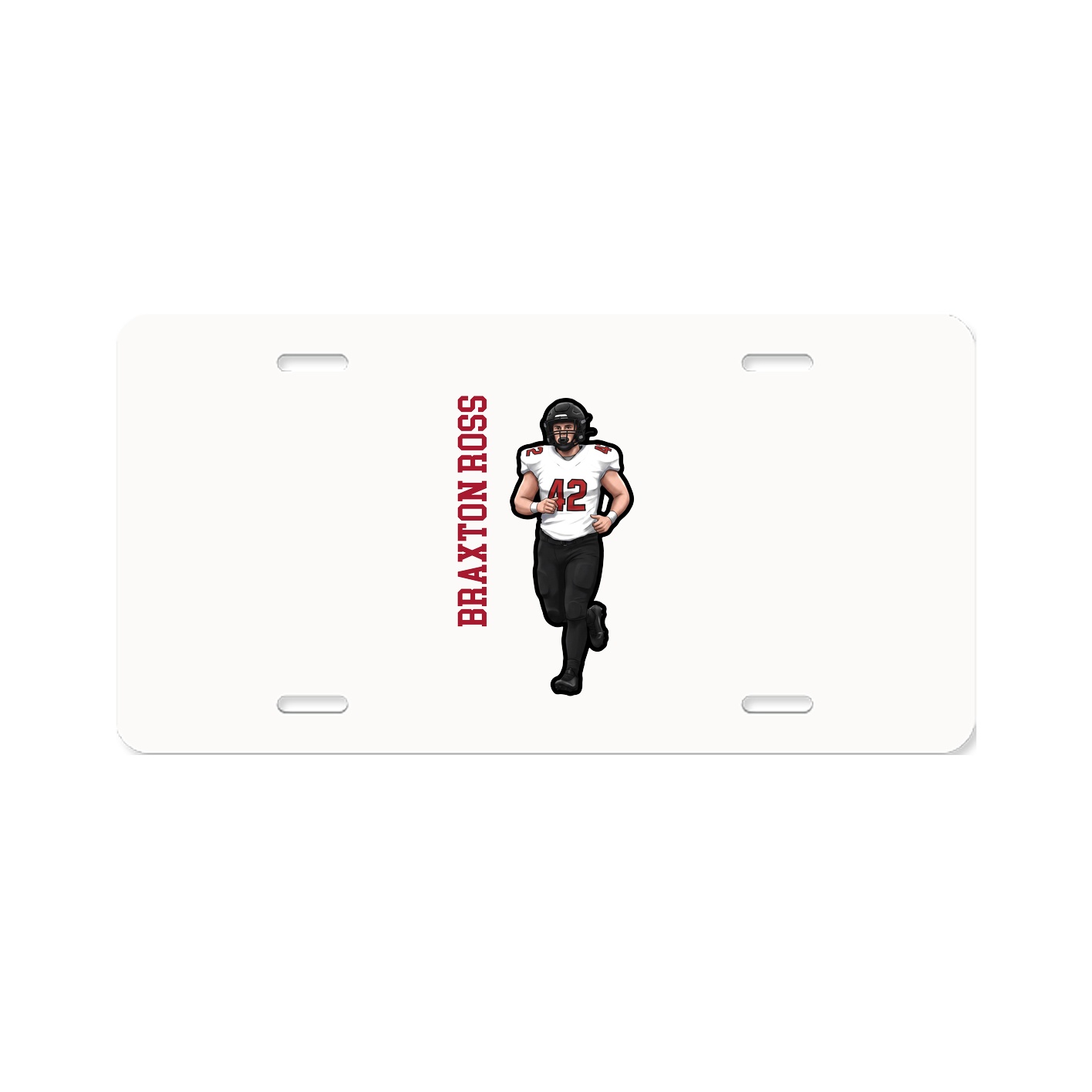 License Plate — Name Vertical in Classic