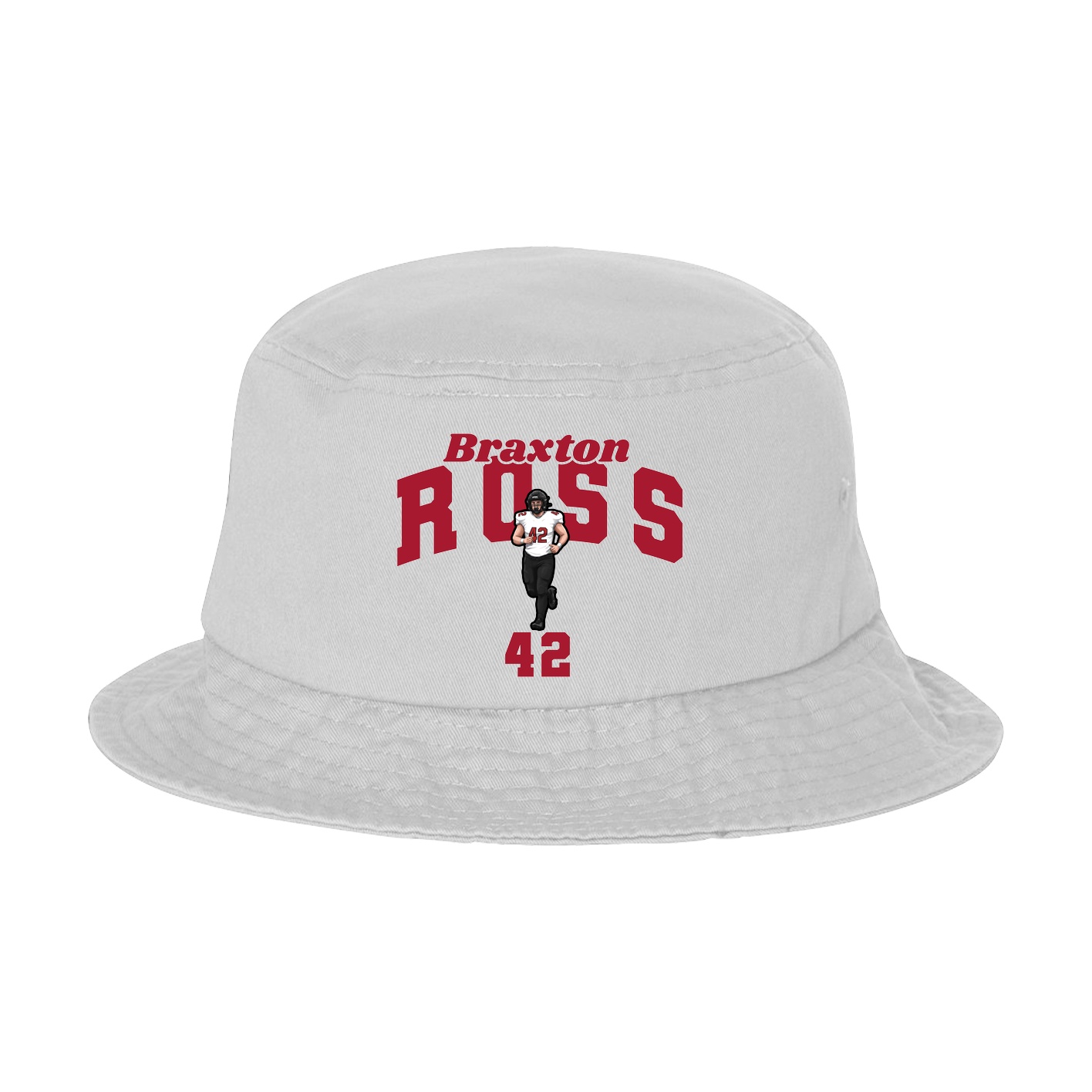 Bucket Cap — Signature Arch in White