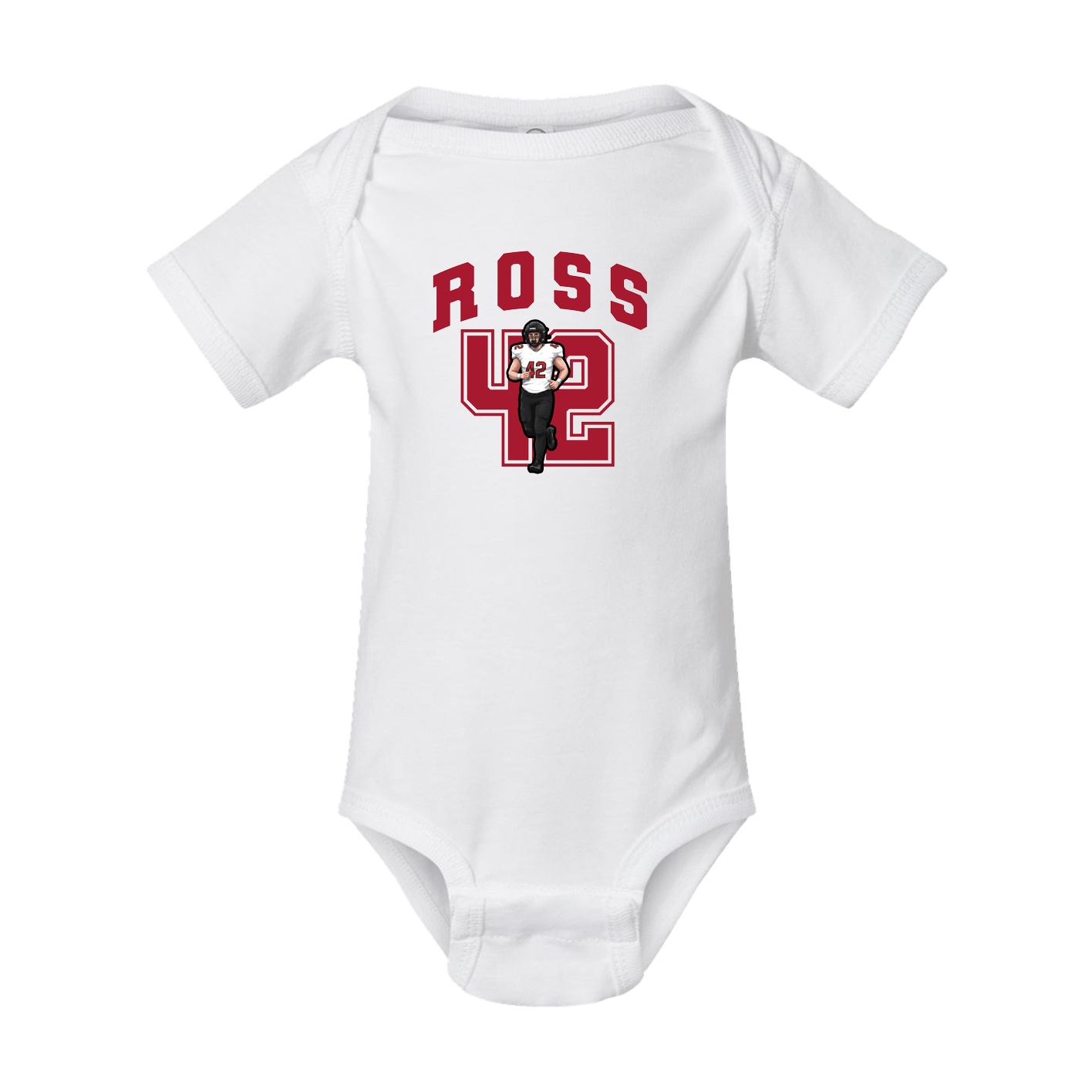 Baby Onesie — Number in White