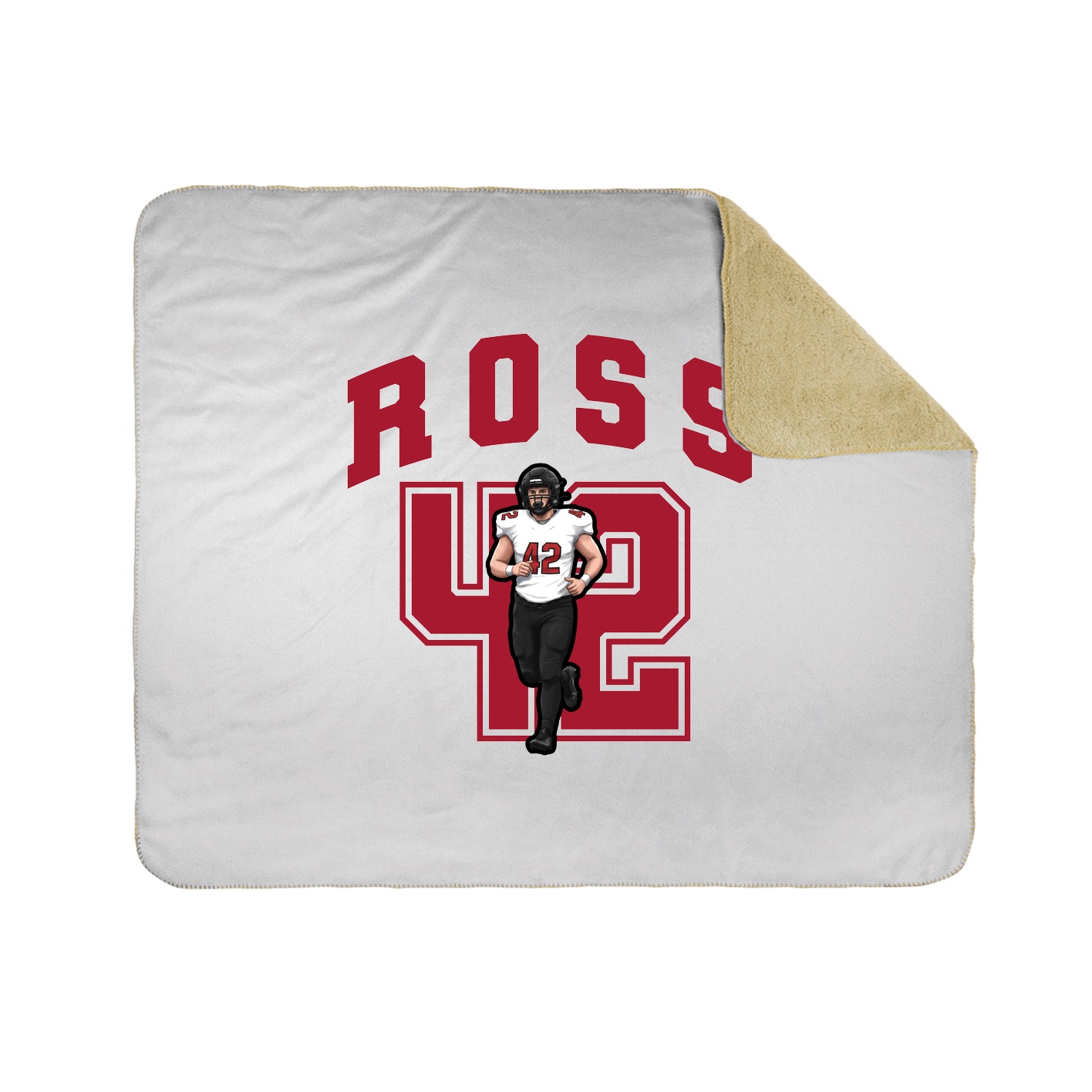 Throw Blanket — Number in White