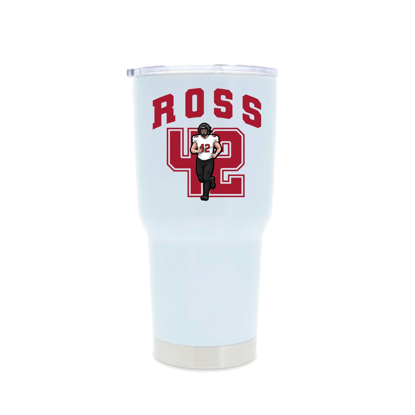 30oz Stainless Steel Tumbler — Number in White