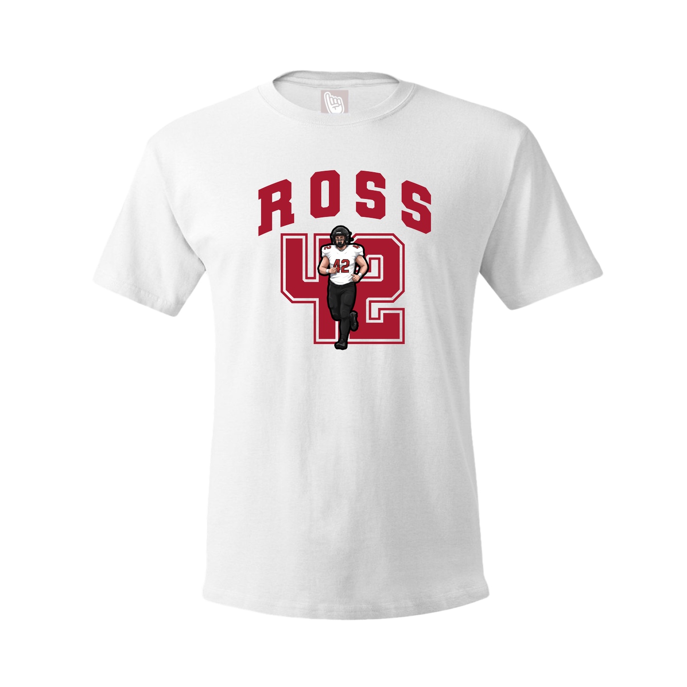 Youth Tee — Number in White