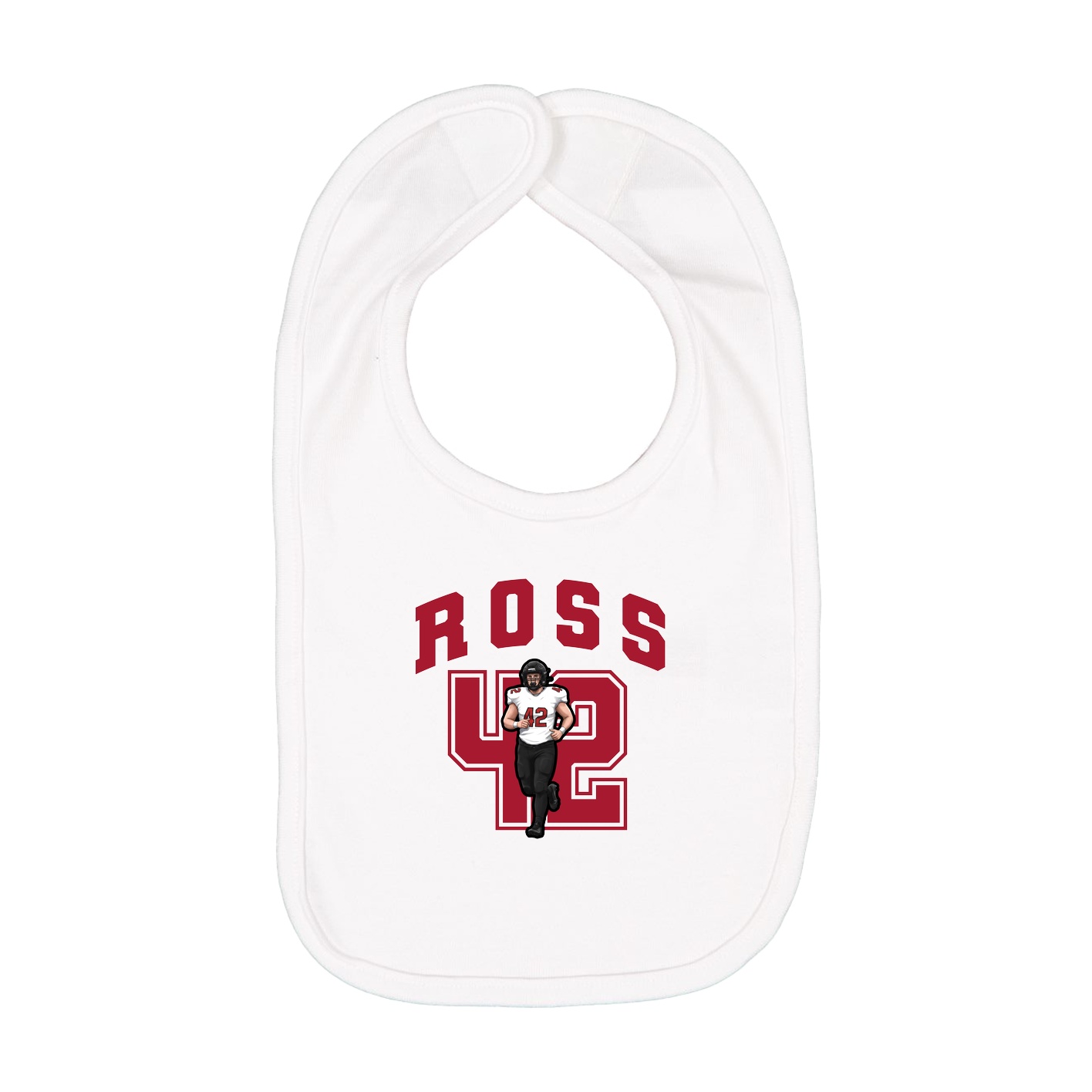 Infant Bib — Number in White