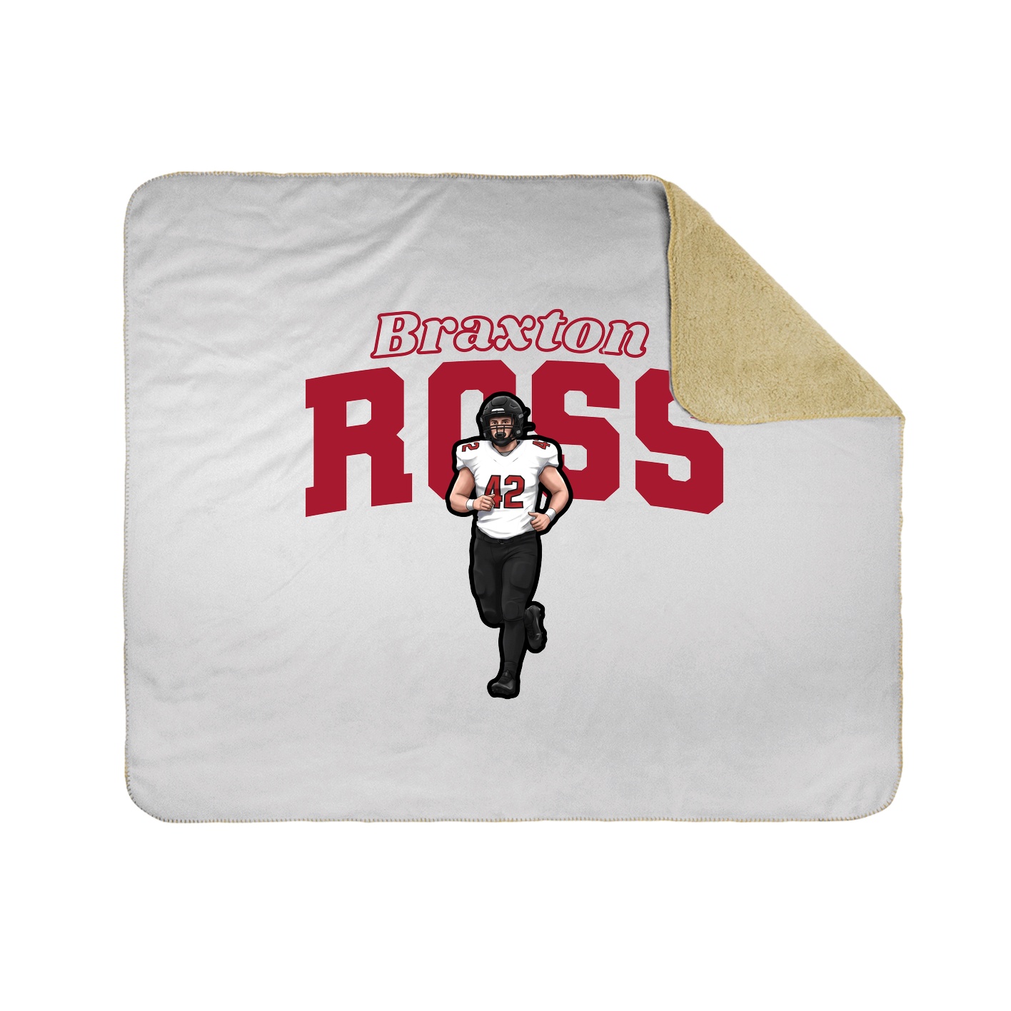 Throw Blanket — Name Arch in White