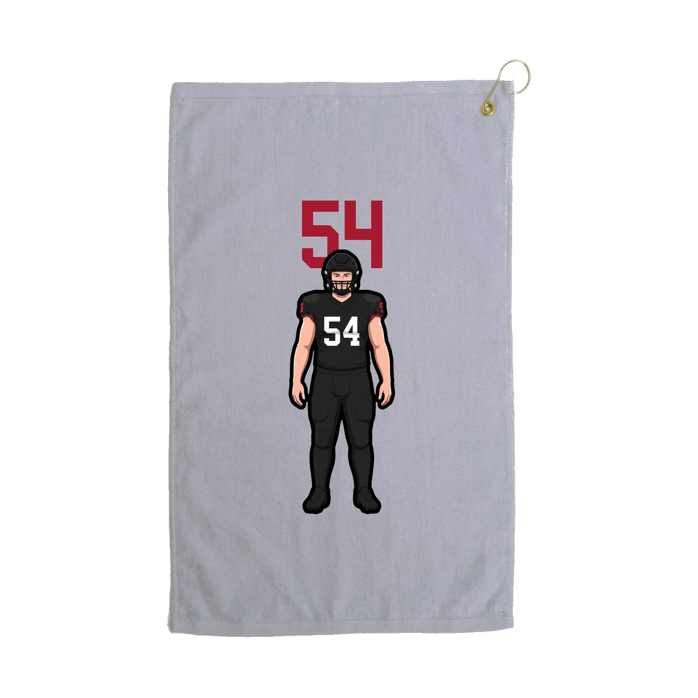 Golf Towel — Number Top in Grey