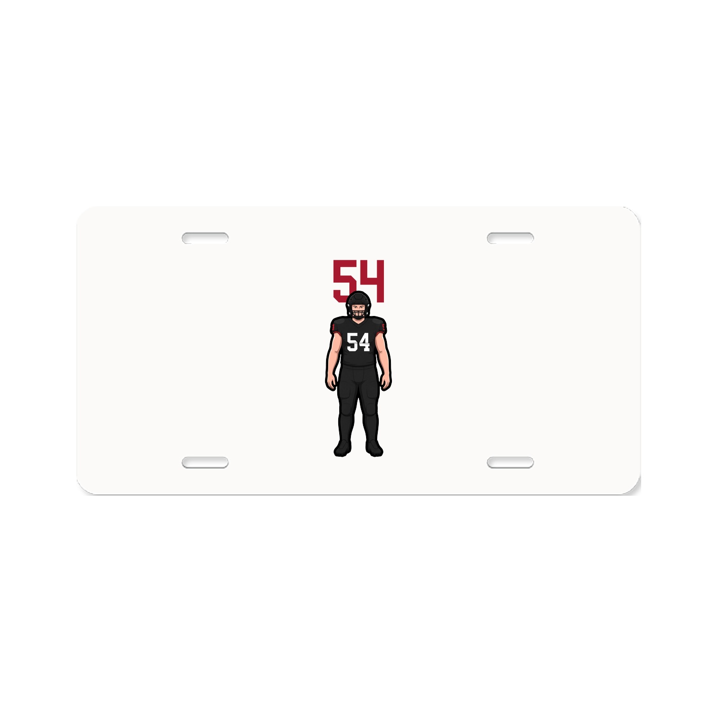 License Plate — Number Top in Classic