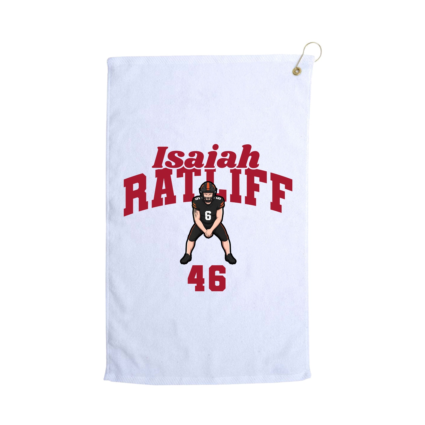 Golf Towel — Signature Arch in White
