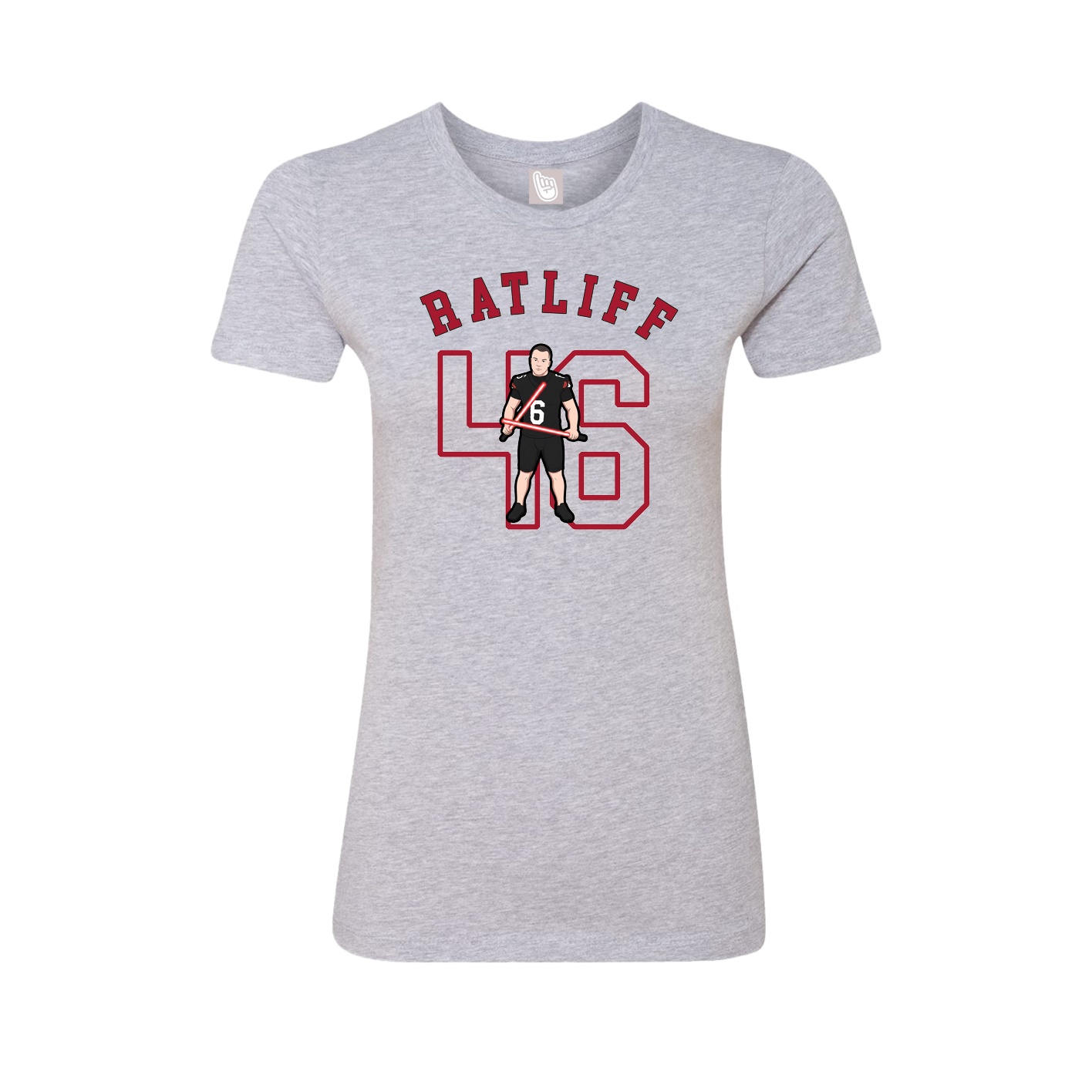 Fitted Women's Tee — Shirsey Arch in Grey