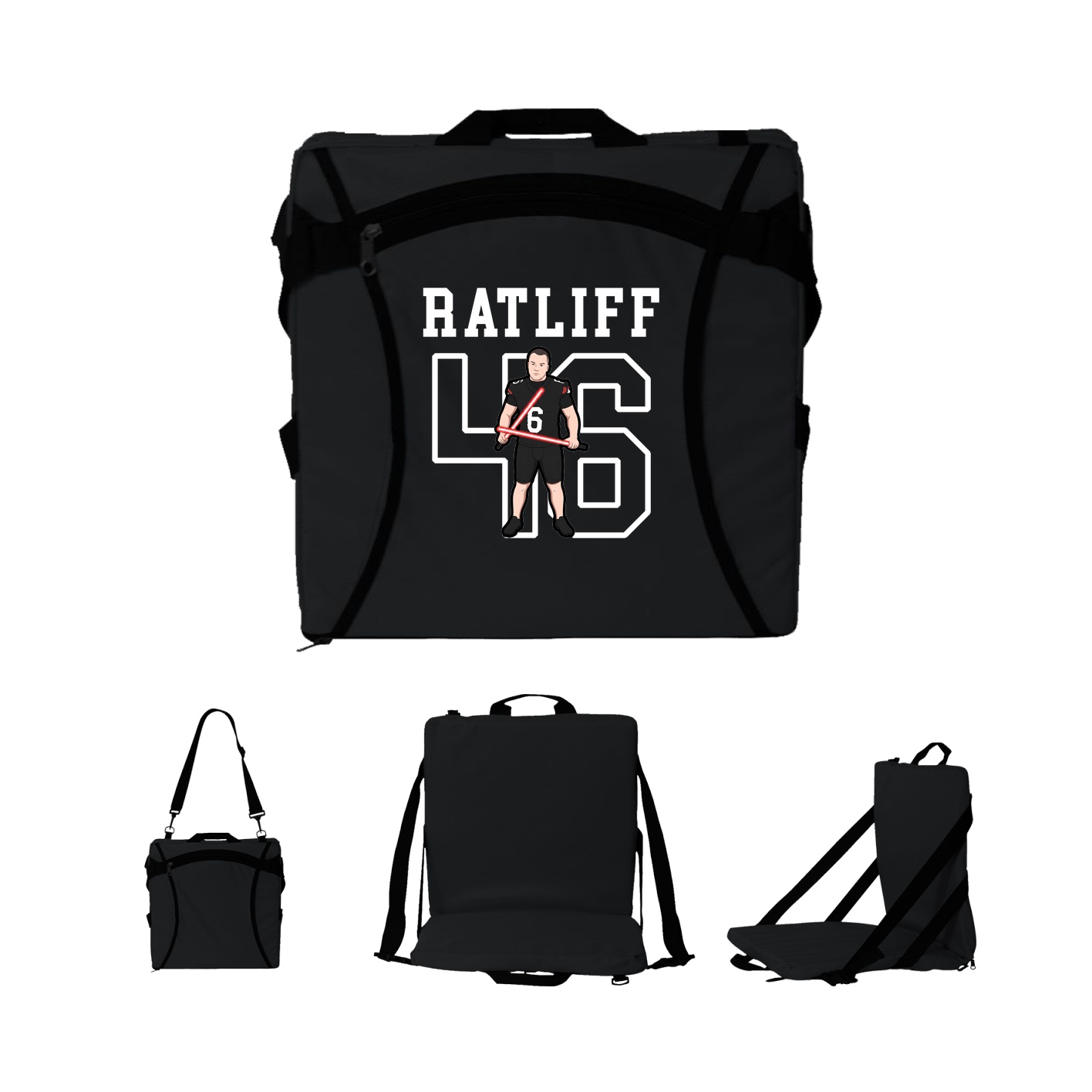 Folding Stadium Seat — Shirsey in Black