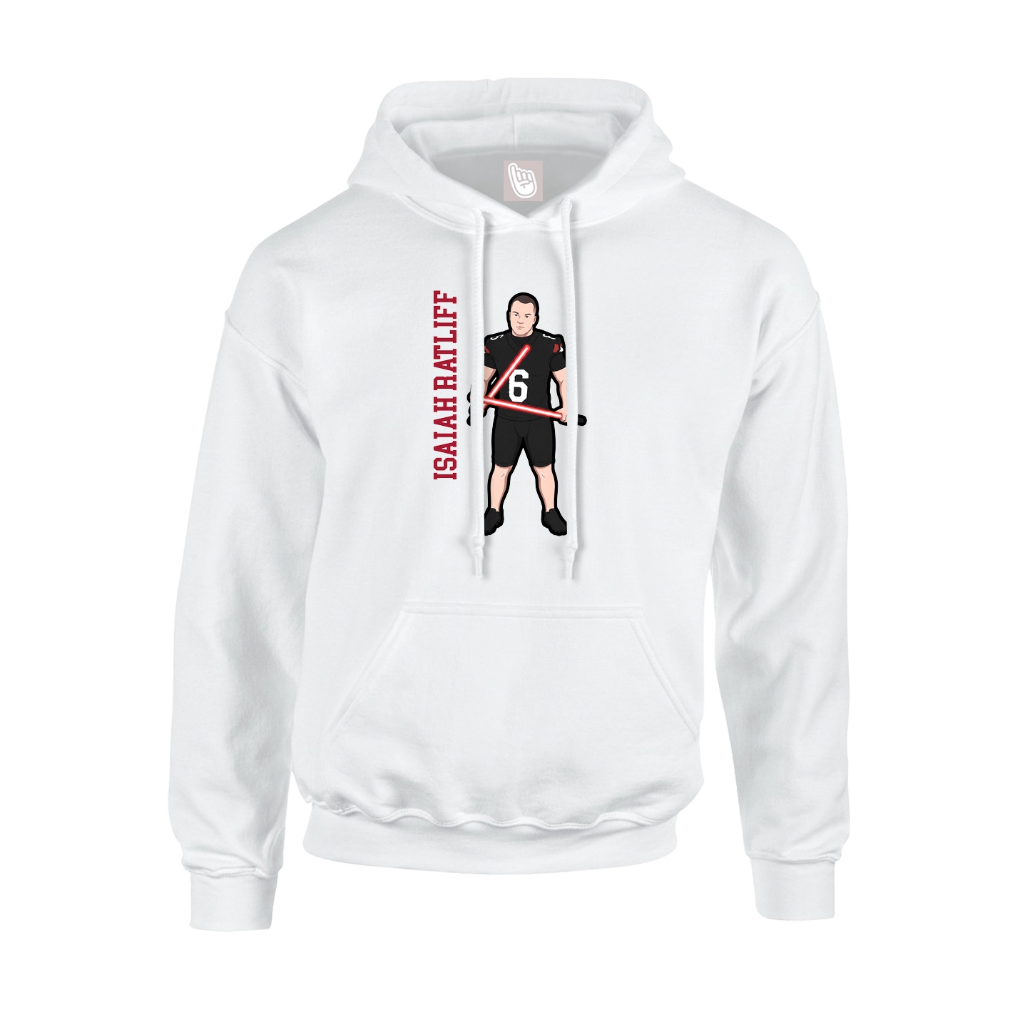 Hoodie — Name Vertical in White