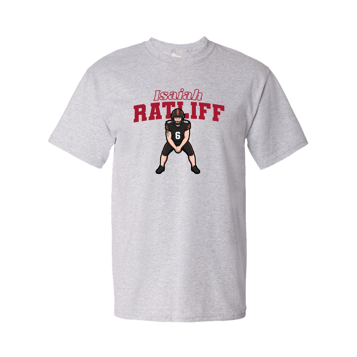 Youth Tee — Name Arch in Grey