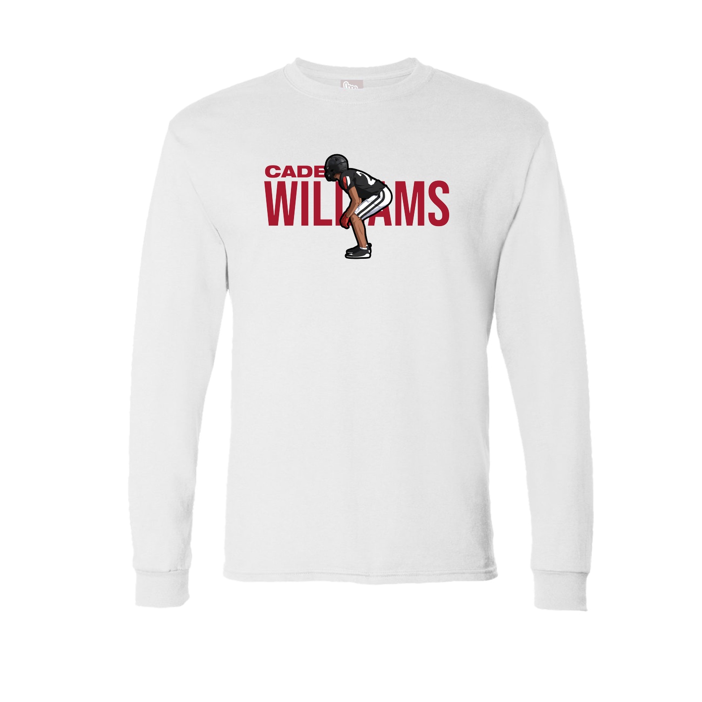 Long Sleeve Tee — Player Name in White
