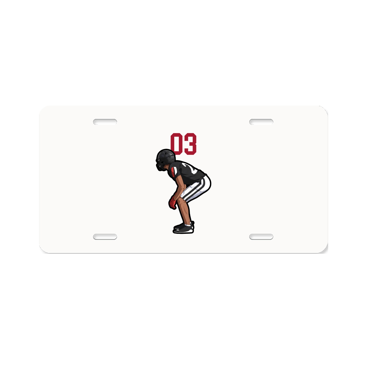 License Plate — Number Top in Classic
