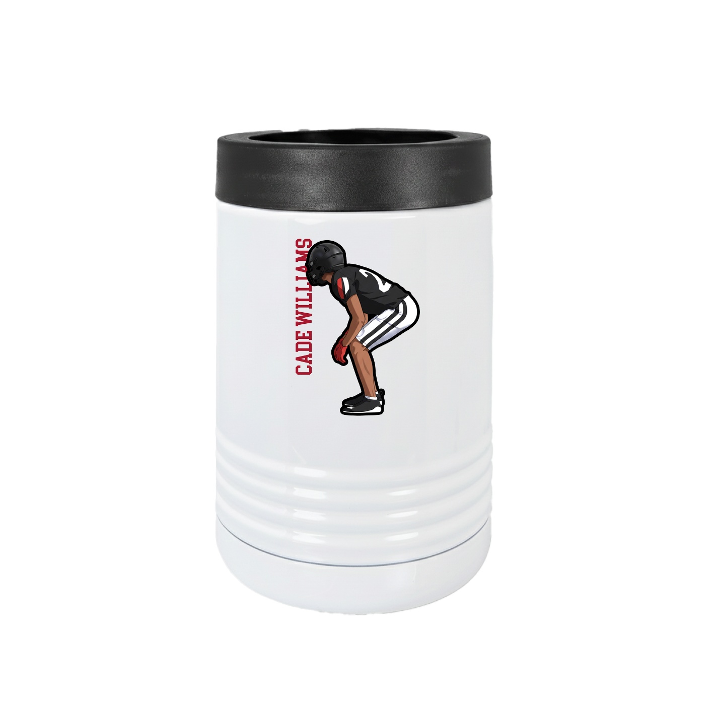 Beverage Holder — Name Vertical in White