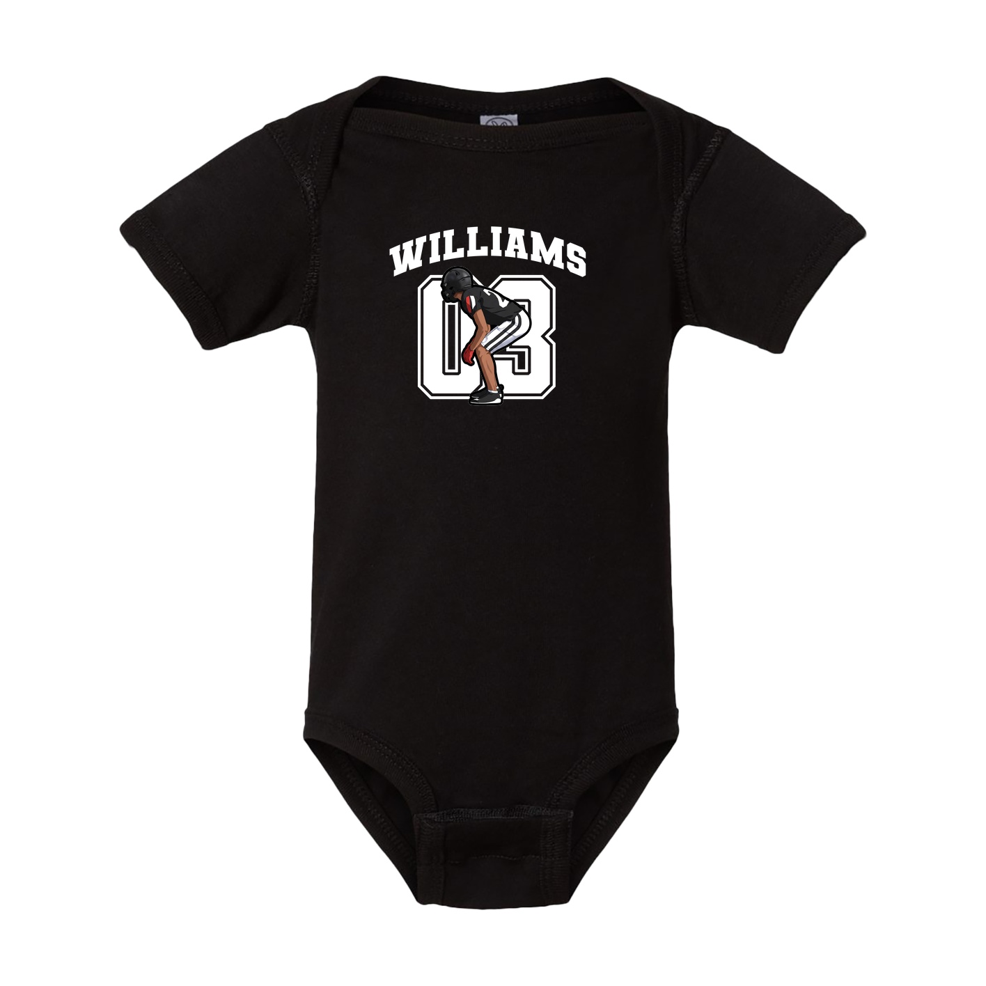 Baby Onesie — Number in Black
