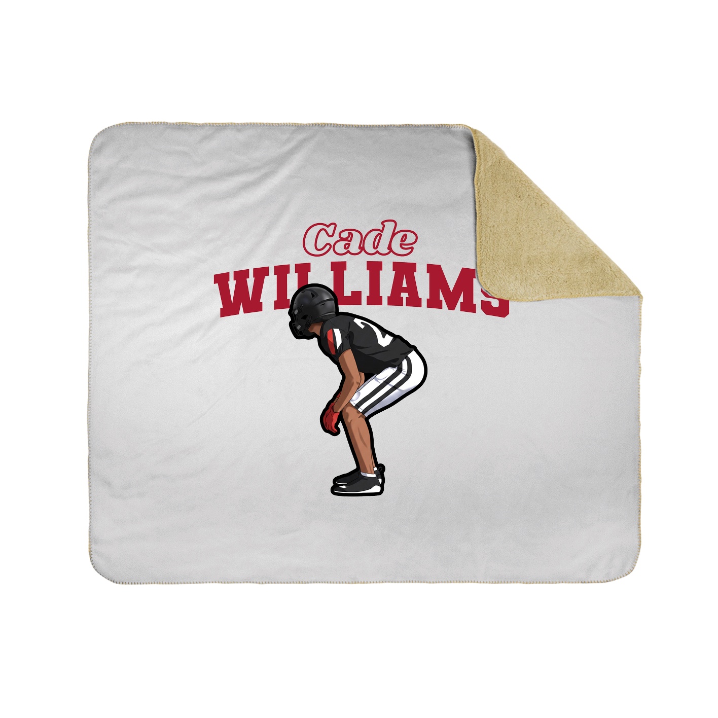 Throw Blanket — Name Arch in White