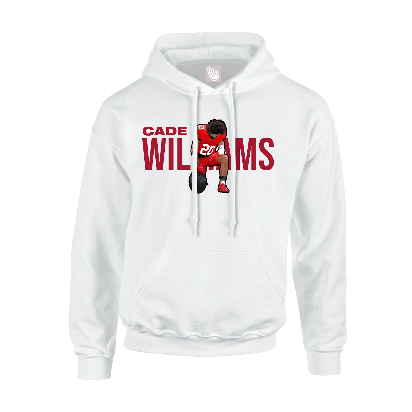 Youth Hoodie — Player Name in White