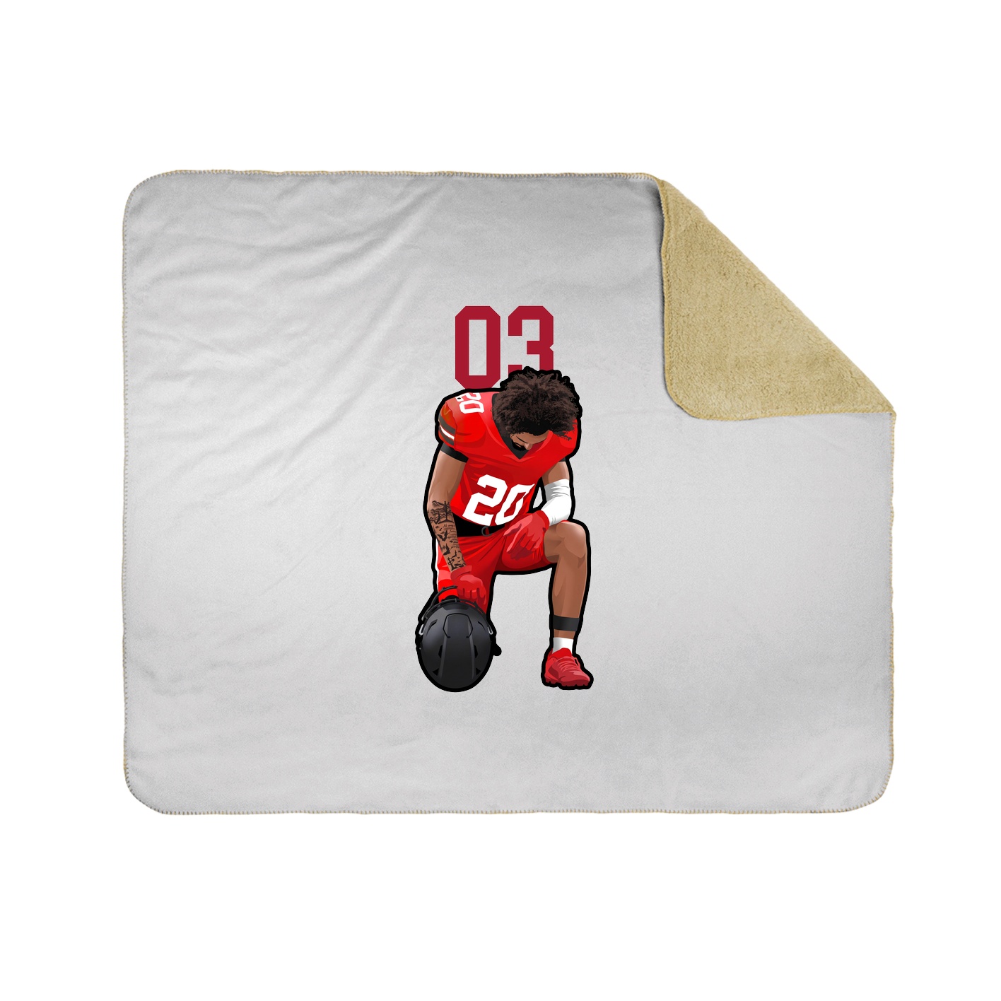 Throw Blanket — Number Top in White