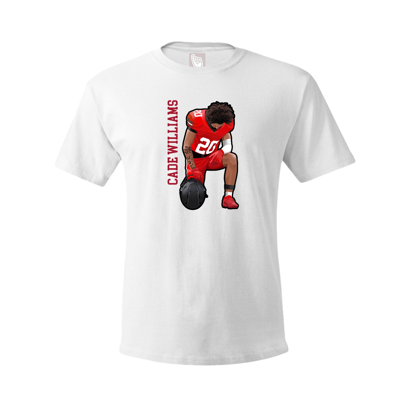 Tee — Name Vertical in White