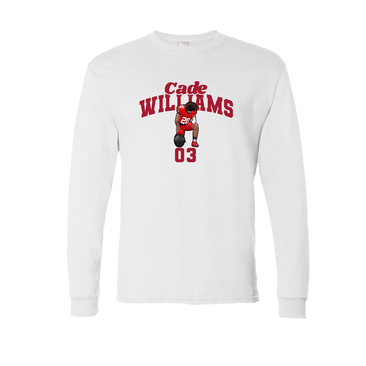 Long Sleeve Tee — Signature Arch in White