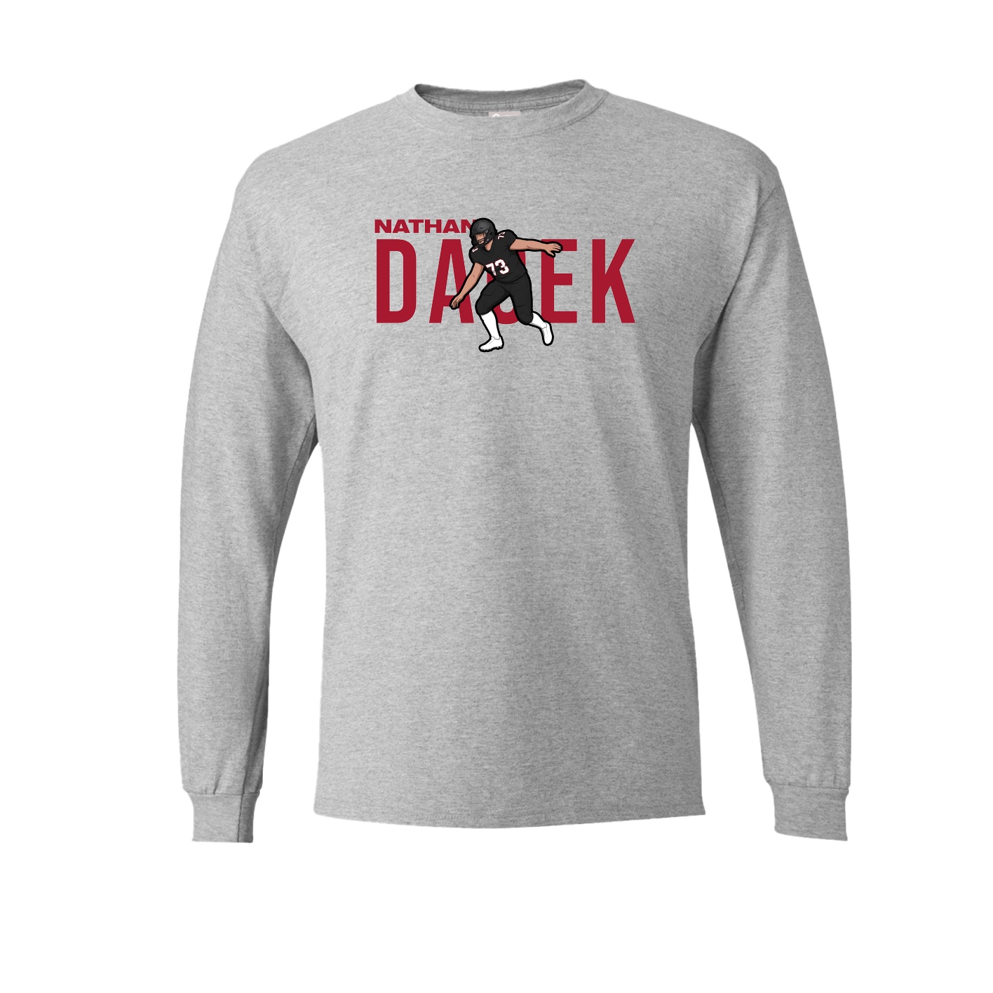 Long Sleeve Tee — Player Name in Grey
