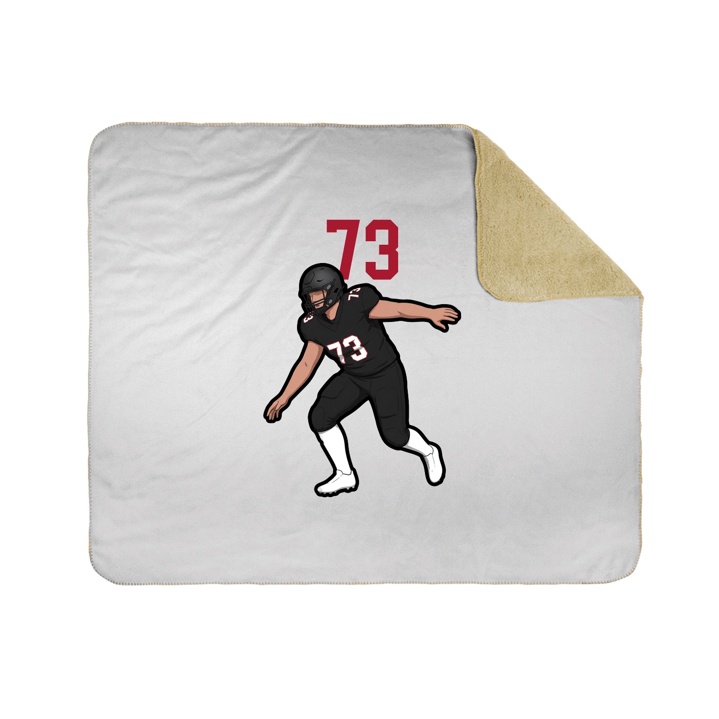 Throw Blanket — Number Top in White
