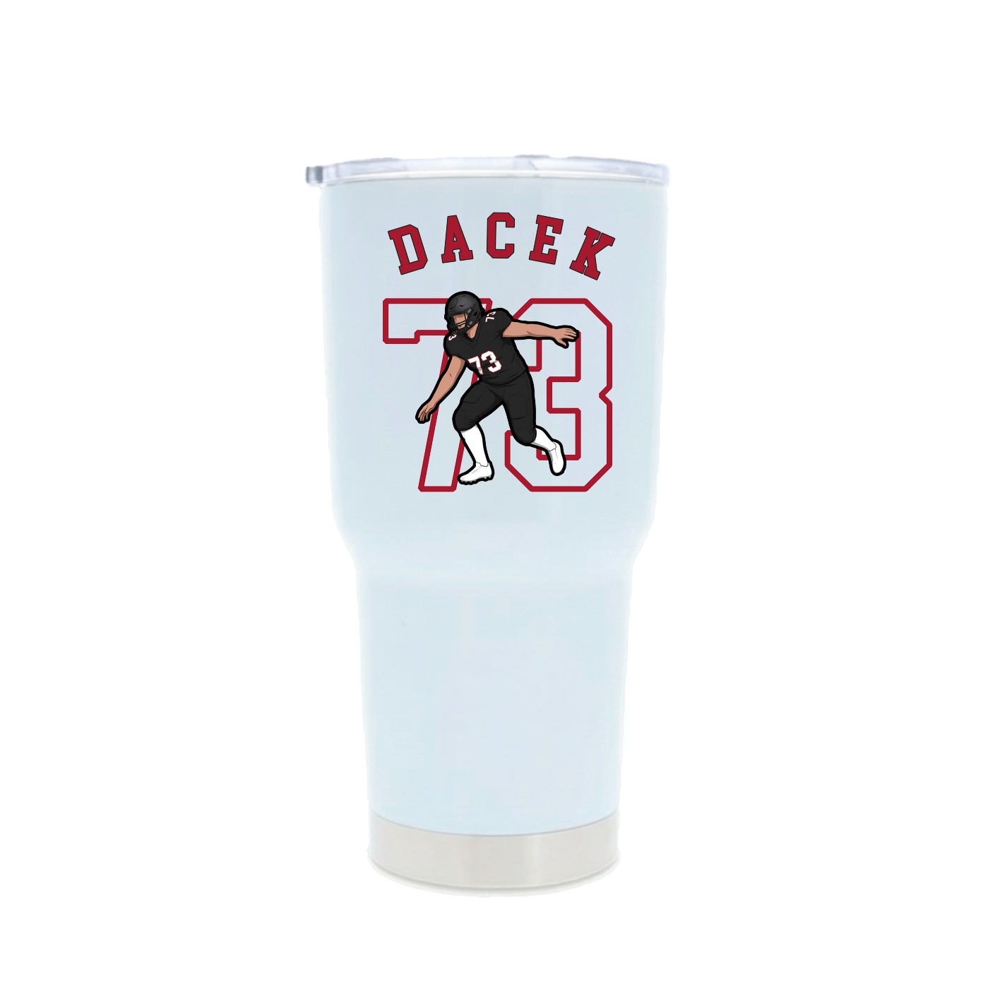 30oz Stainless Steel Tumbler — Shirsey Arch in White