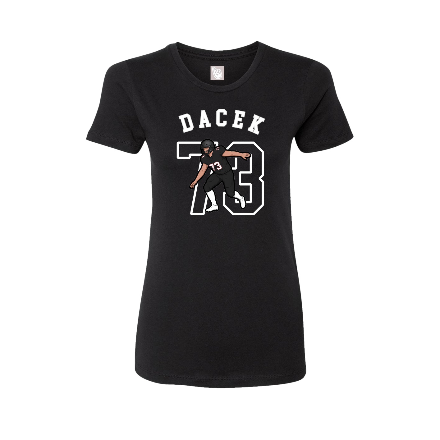 Fitted Women's Tee — Shirsey Arch in Black