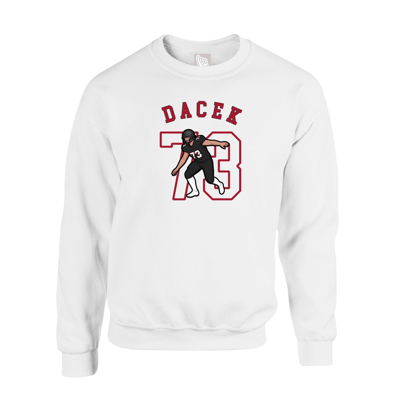 Fleece Crew — Shirsey Arch in White