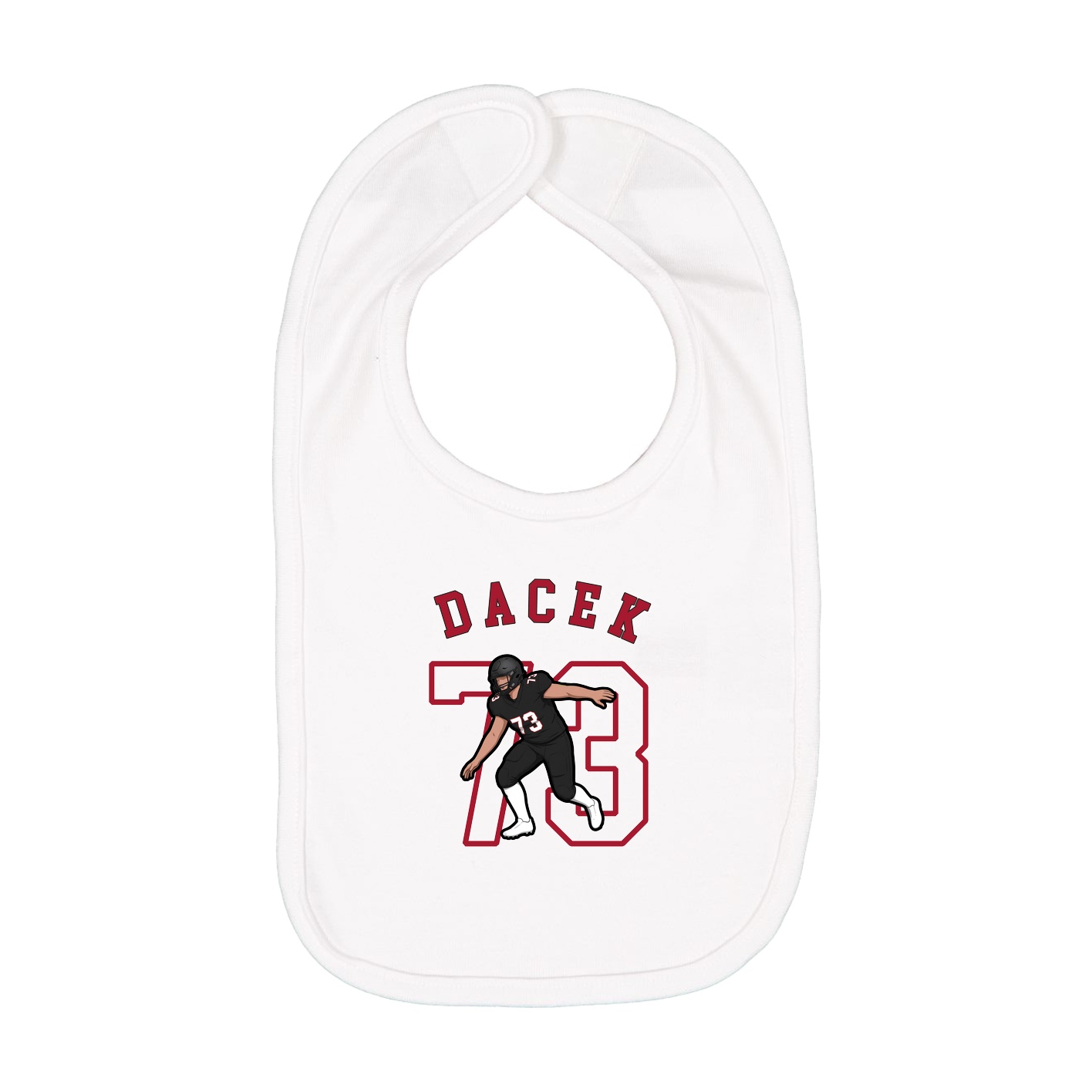 Infant Bib — Shirsey Arch in White