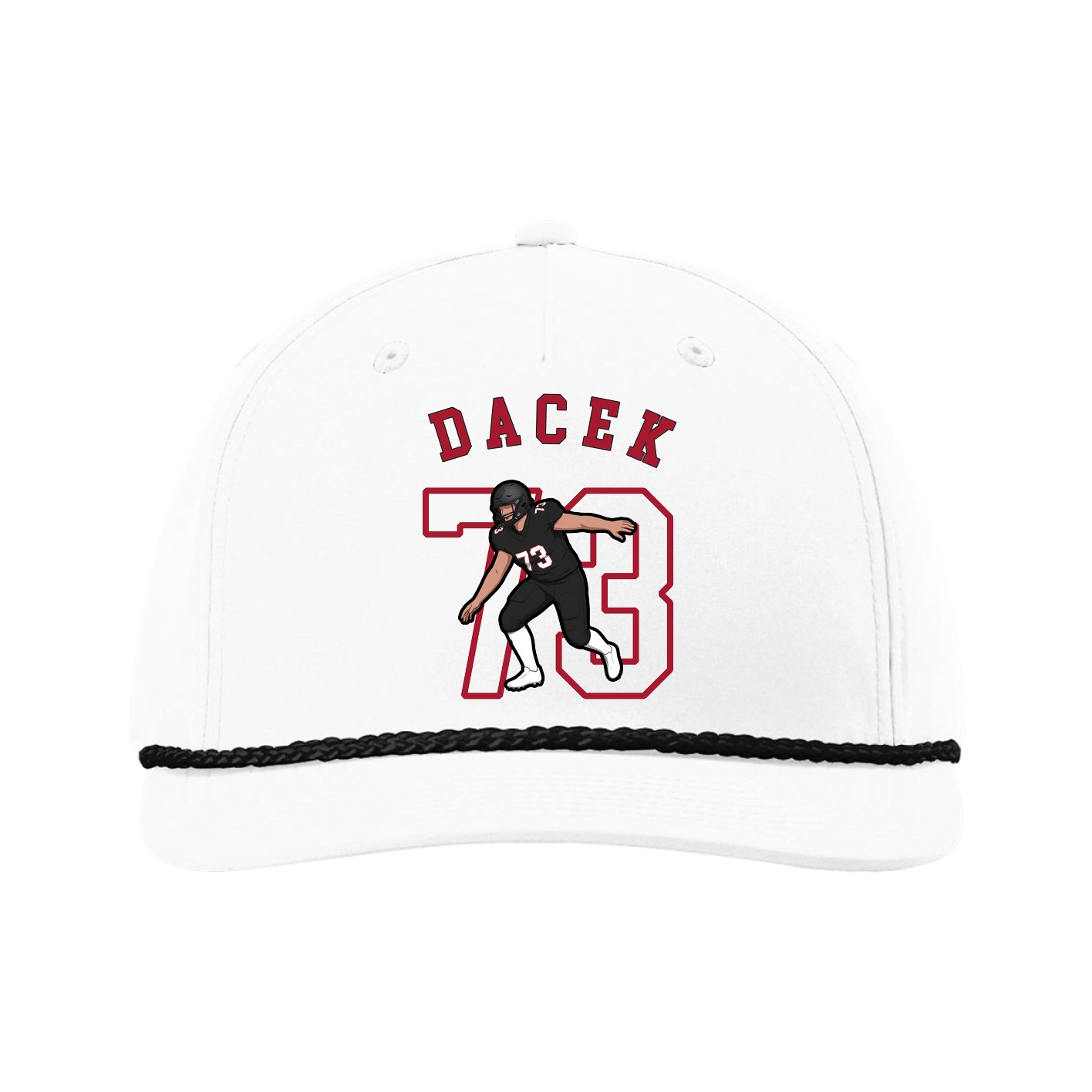 Five-Panel Classic Rope Cap — Shirsey Arch in White