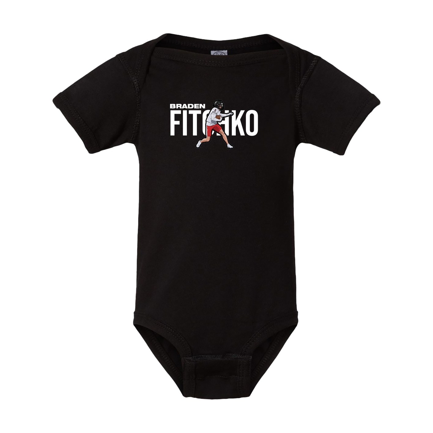 Baby Onesie — Player Name in Black