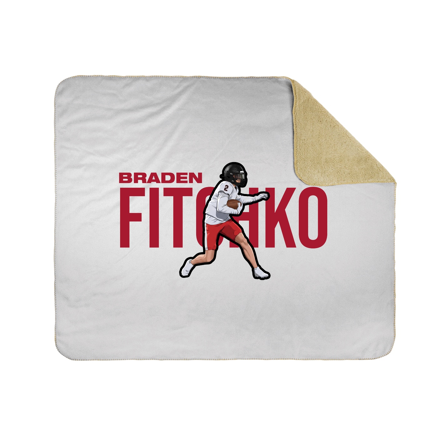 Throw Blanket — Player Name in White