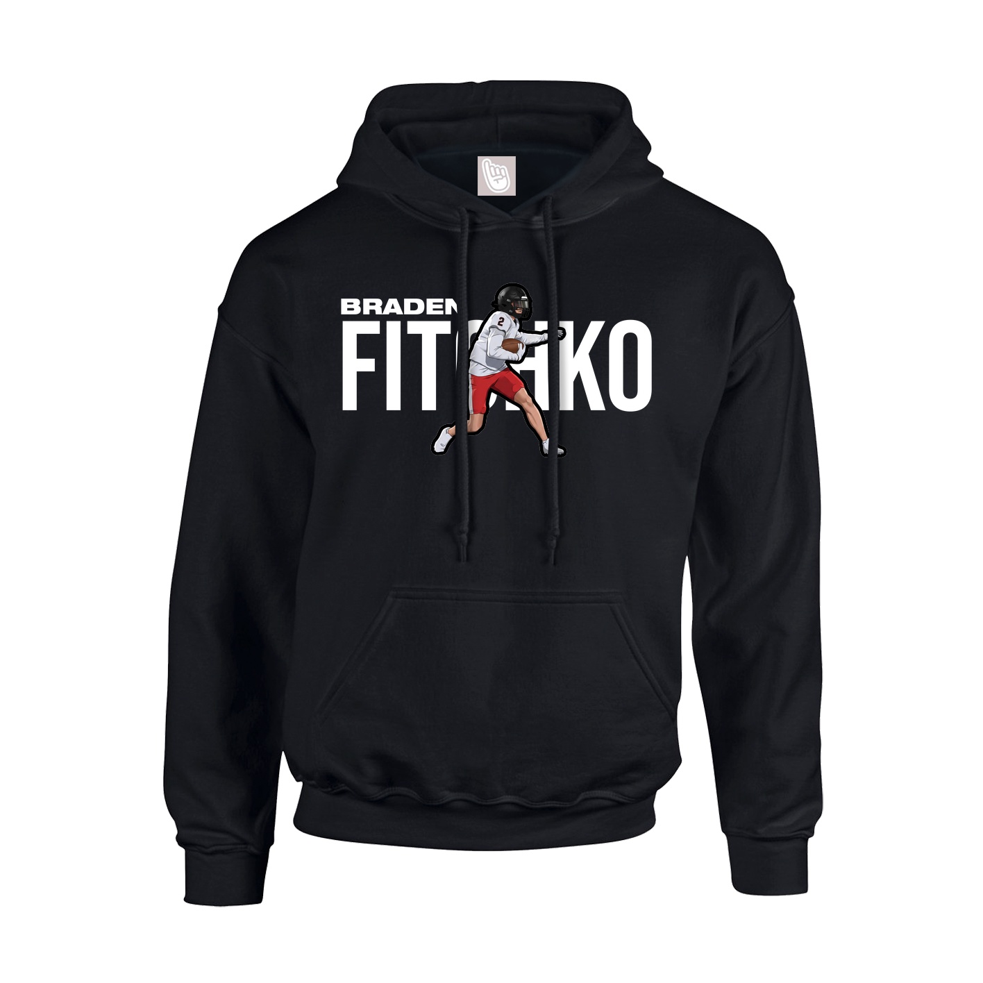Youth Hoodie — Player Name in Black