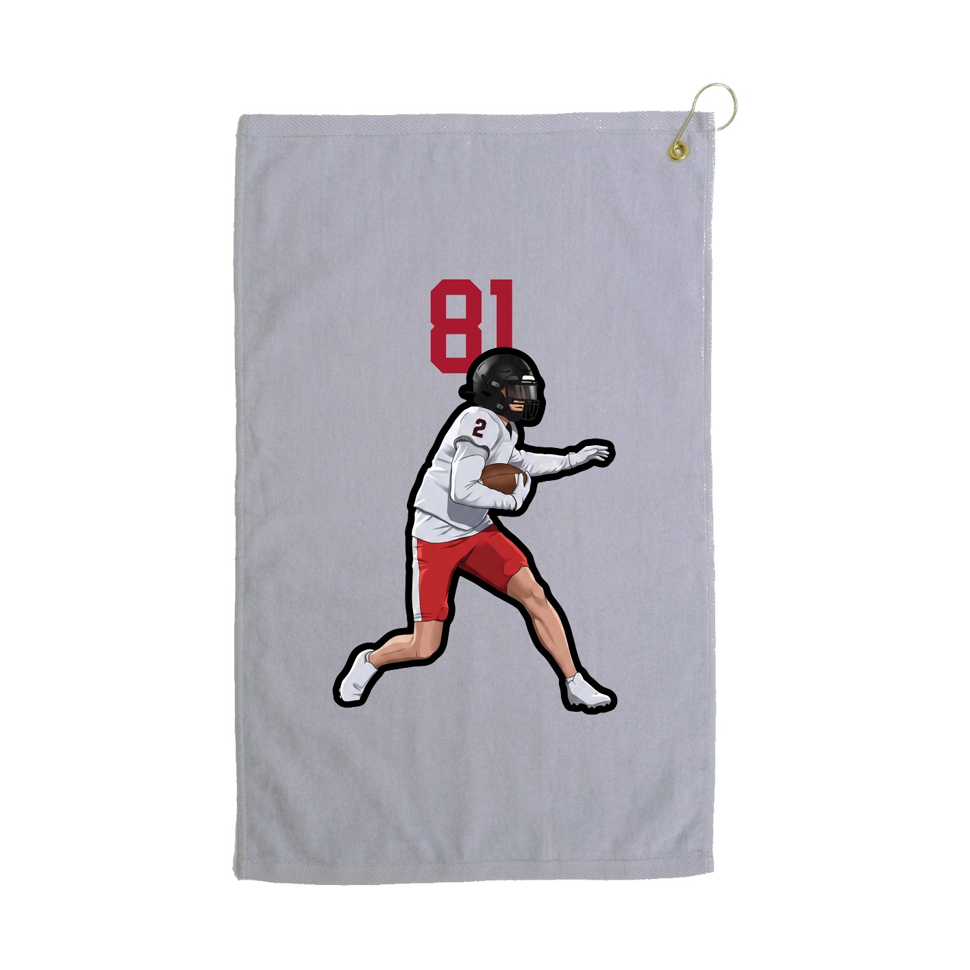 Golf Towel — Number Top in Grey