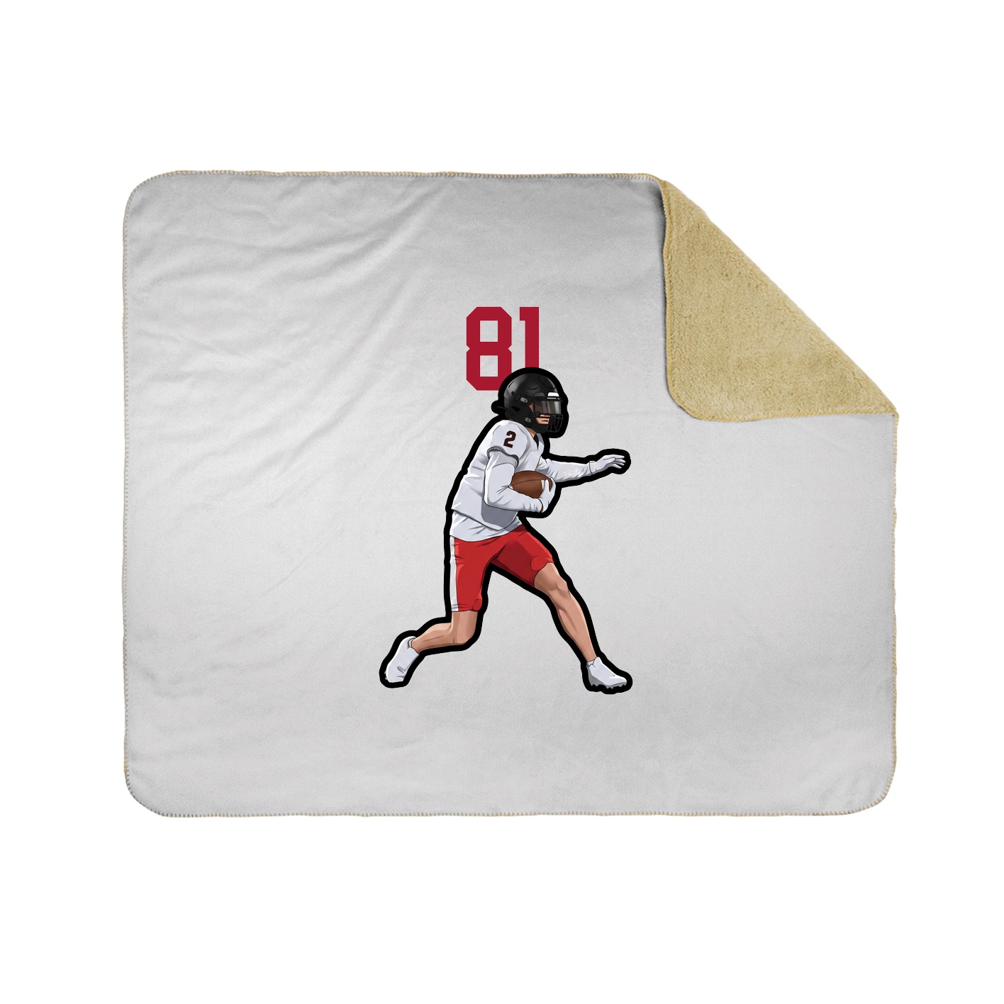Throw Blanket — Number Top in White