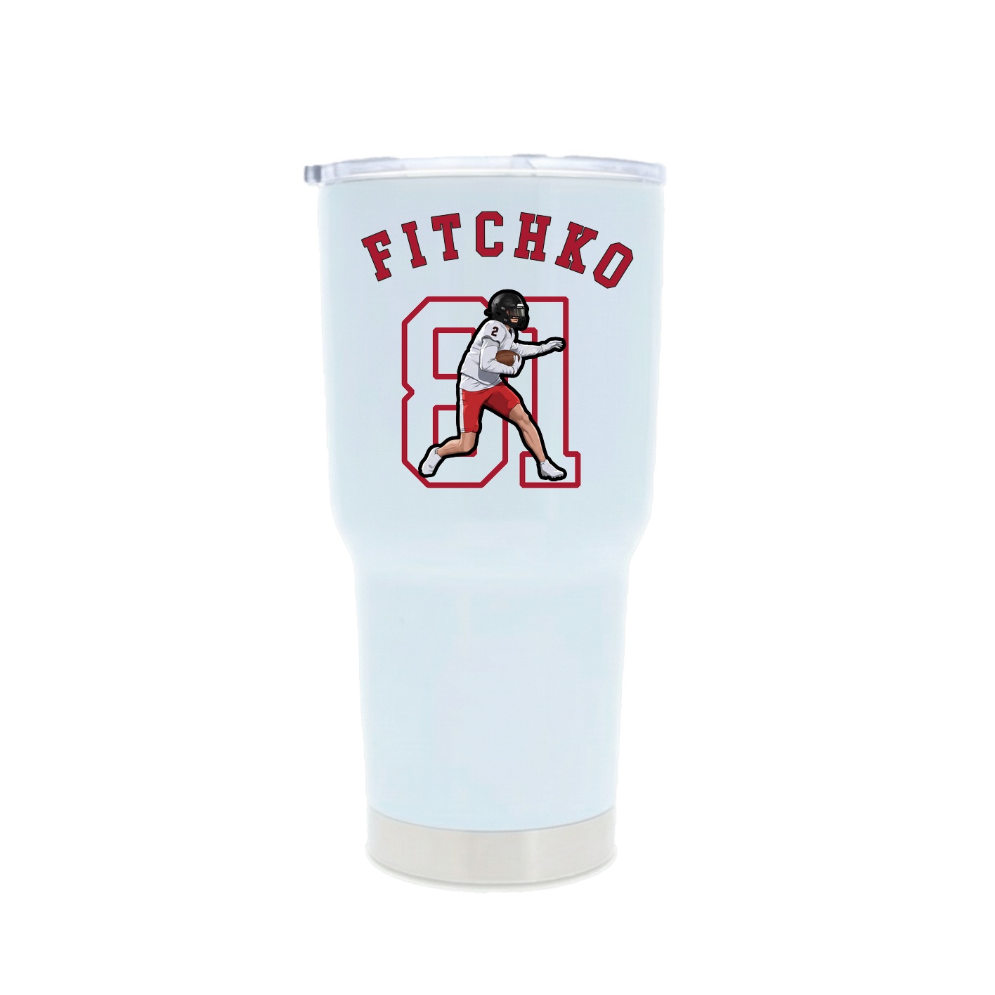 30oz Stainless Steel Tumbler — Shirsey Arch in White