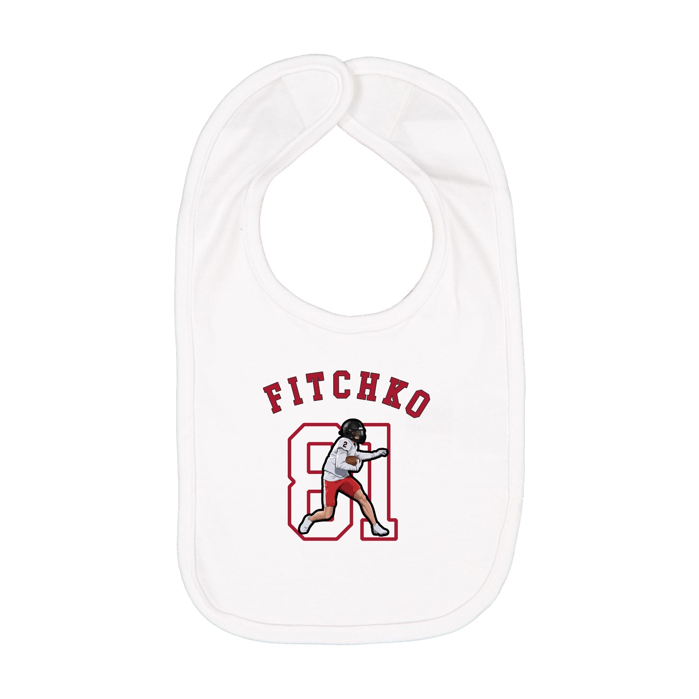 Infant Bib — Shirsey Arch in White