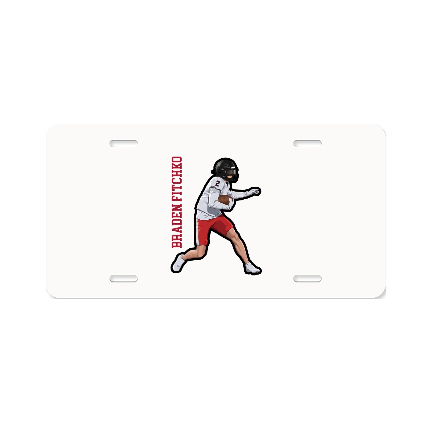 License Plate — Name Vertical in Classic
