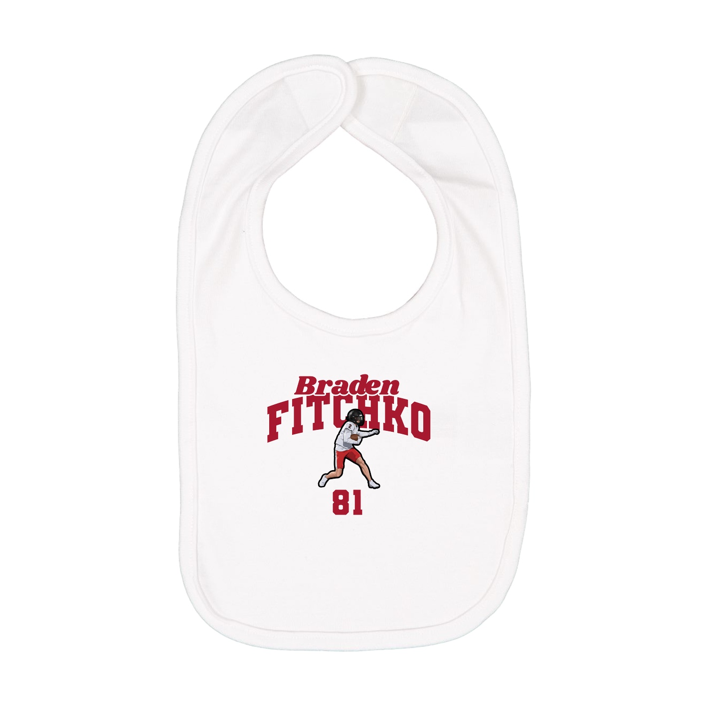 Infant Bib — Signature Arch in White