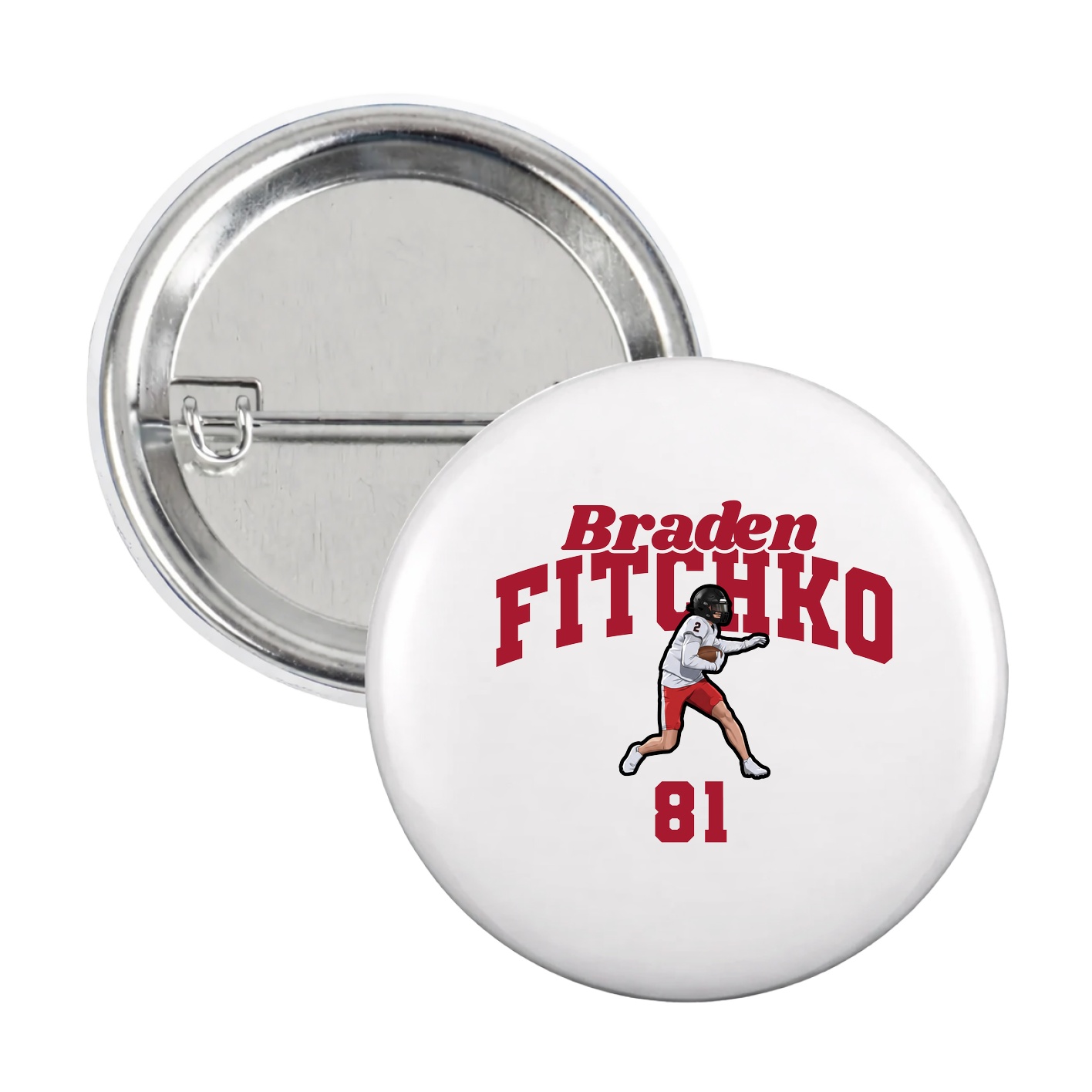 Game Day Button — Signature Arch in White