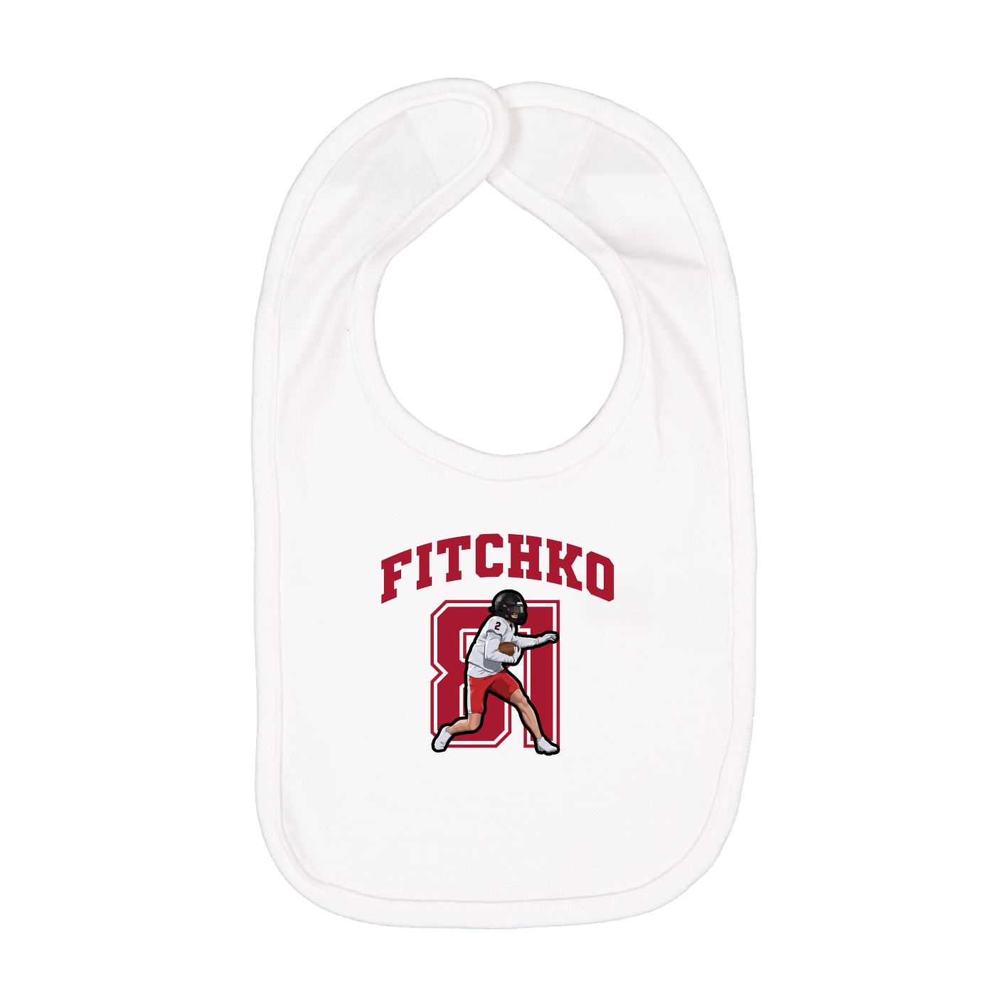 Infant Bib — Number in White