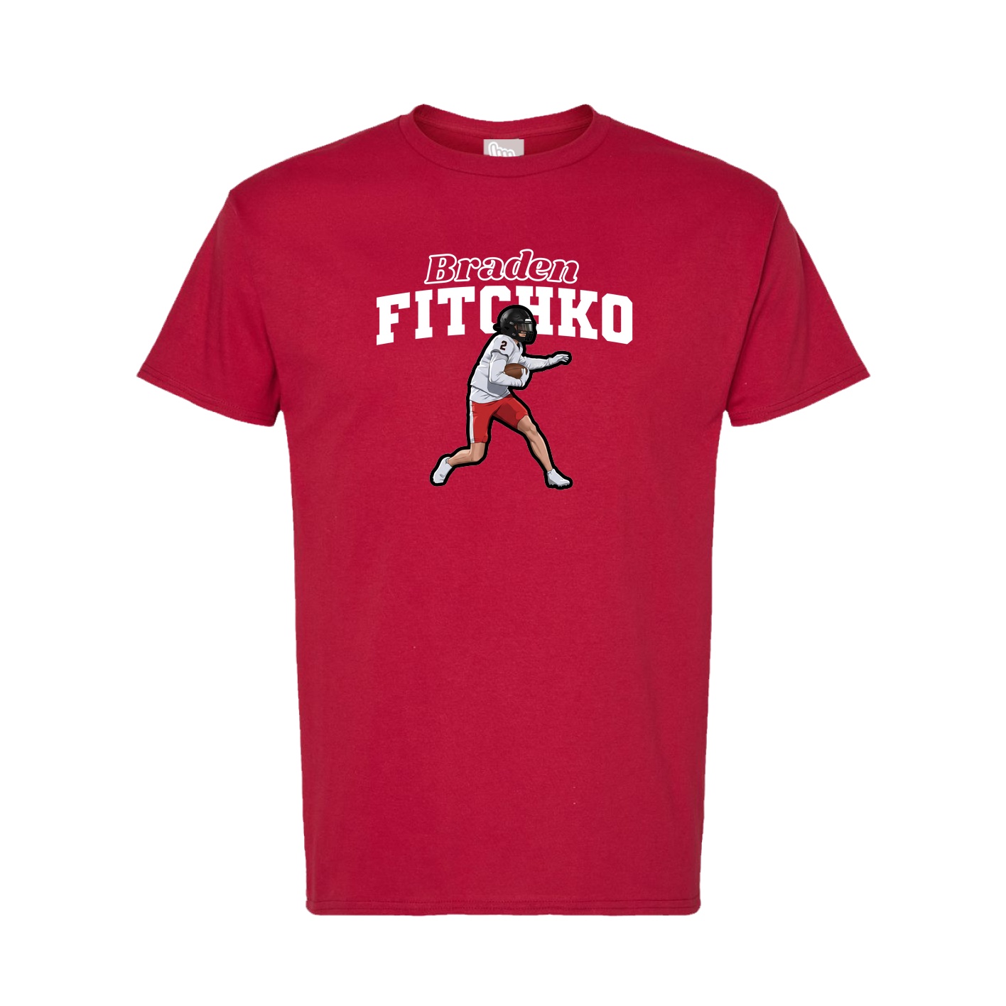 Tee — Name Arch in Crimson