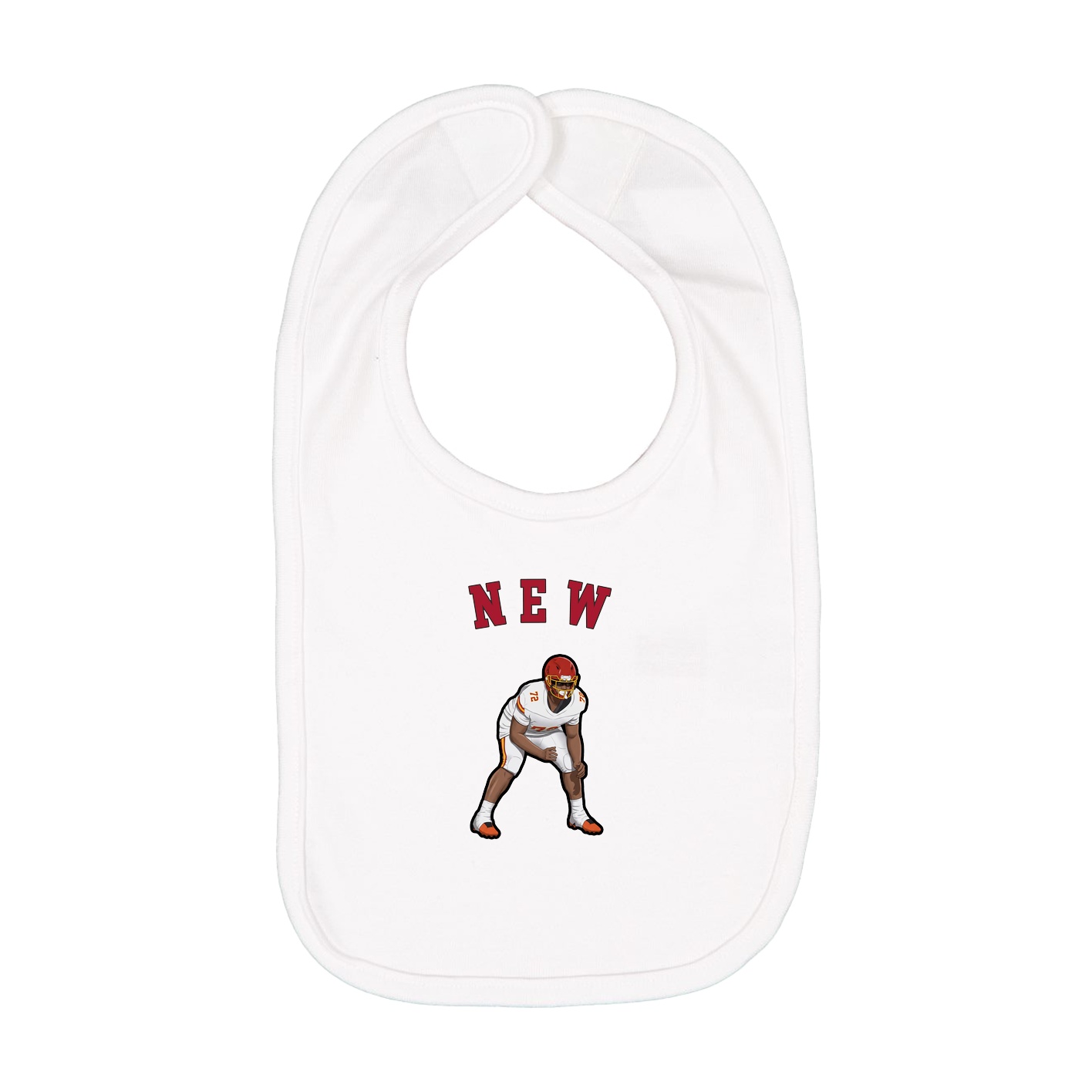 Infant Bib — Shirsey Arch in White