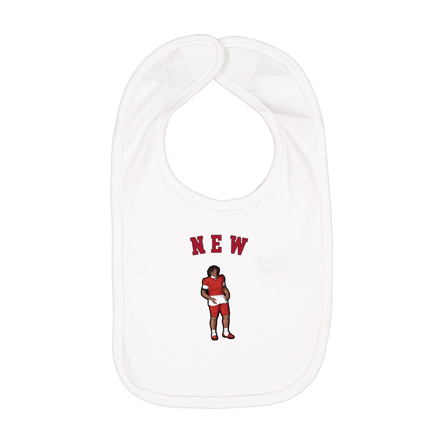 Infant Bib — Shirsey Arch in White