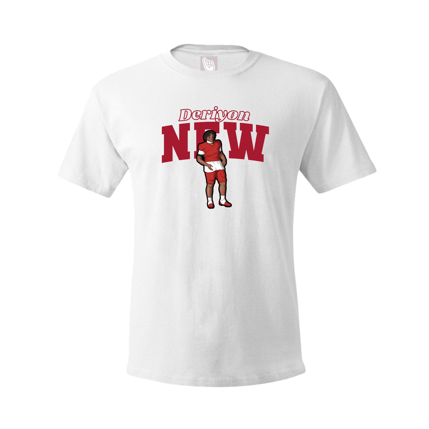 Youth Tee — Name Arch in White