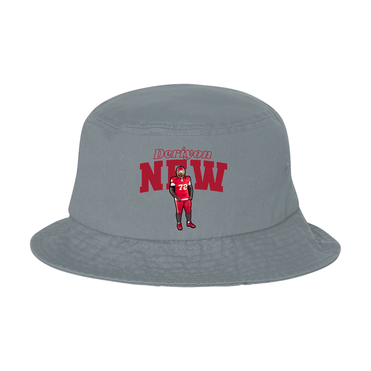 Bucket Cap — Name Arch in Grey