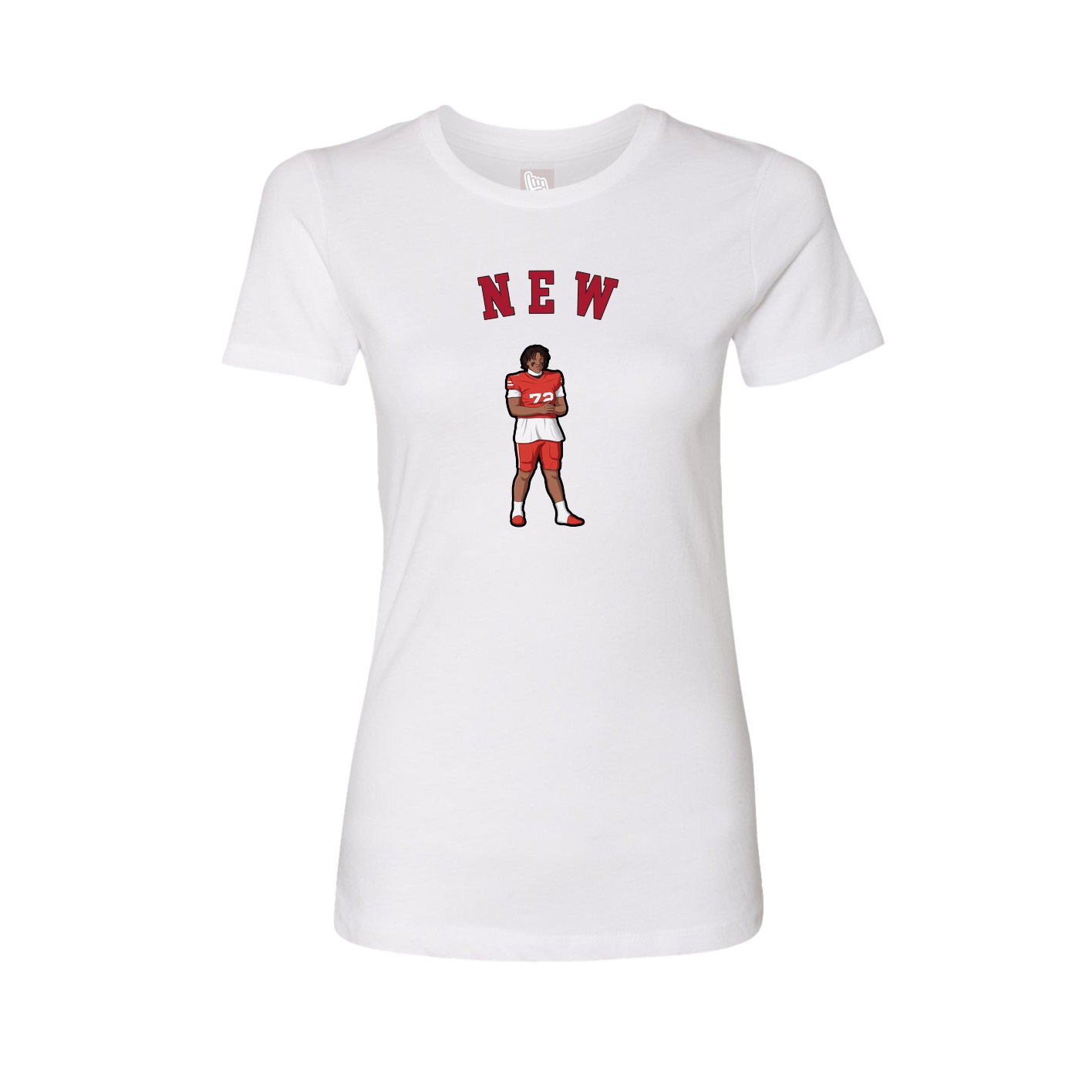Fitted Women's Tee — Shirsey Arch in White