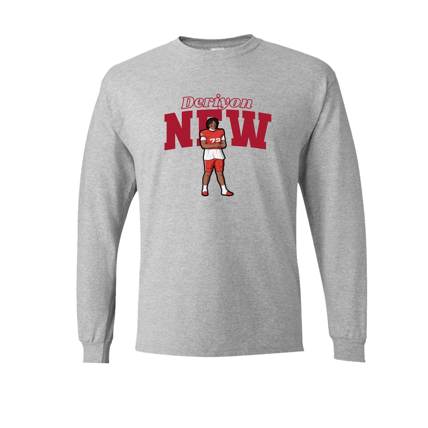 Long Sleeve Tee — Name Arch in Grey